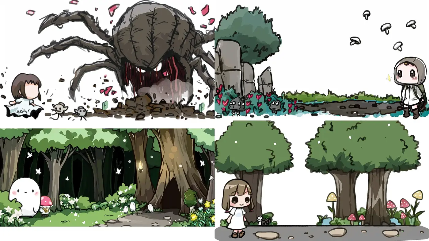 Whimsical Fantasy Storybook Illustration Style - Midjourney sref style
