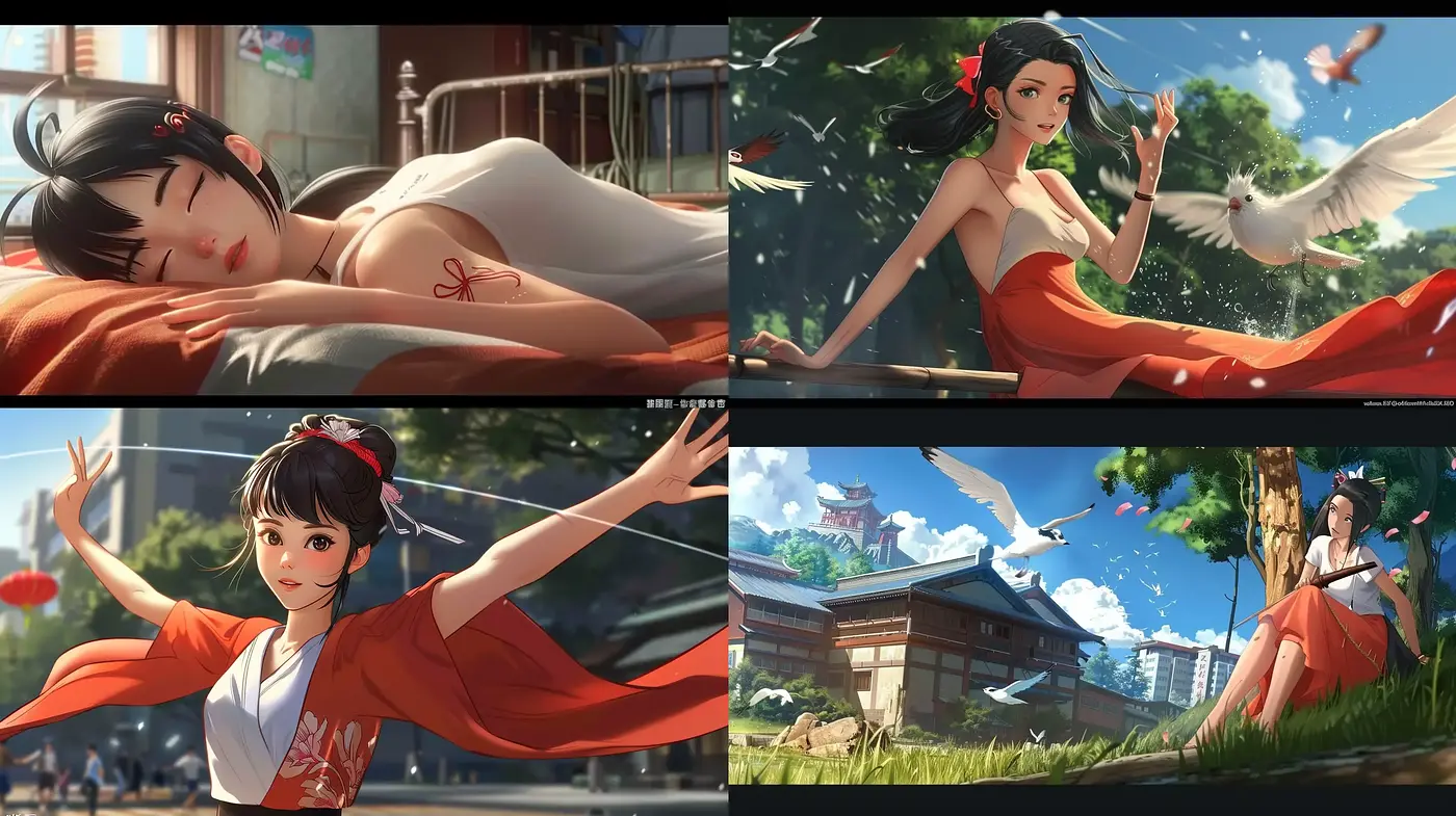Ethereal Elegance in Luminous Anime-Inspired Vistas - Midjourney sref style