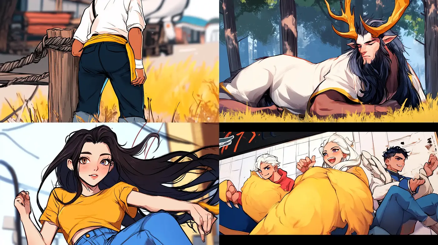 Lively Anime-Inspired Vivid Storyboard Frames - Midjourney sref style
