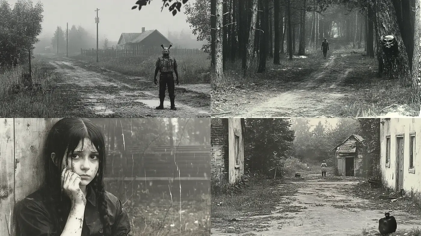 Monochromatic Echoes of Solitude and Desolation - Midjourney sref style