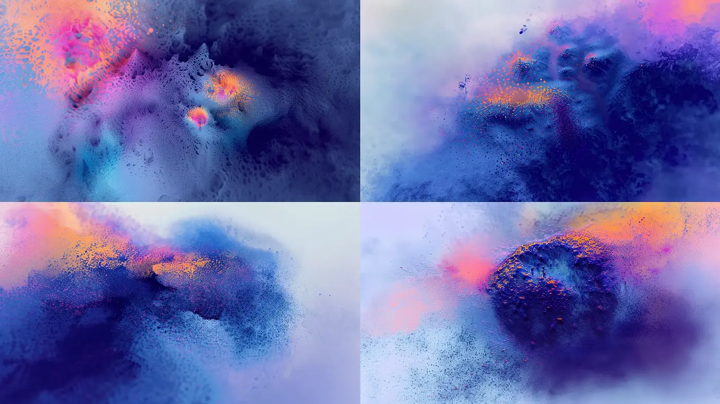 Ethereal Cosmic Dust Clouds with Watercolor Essence - Midjourney sref style