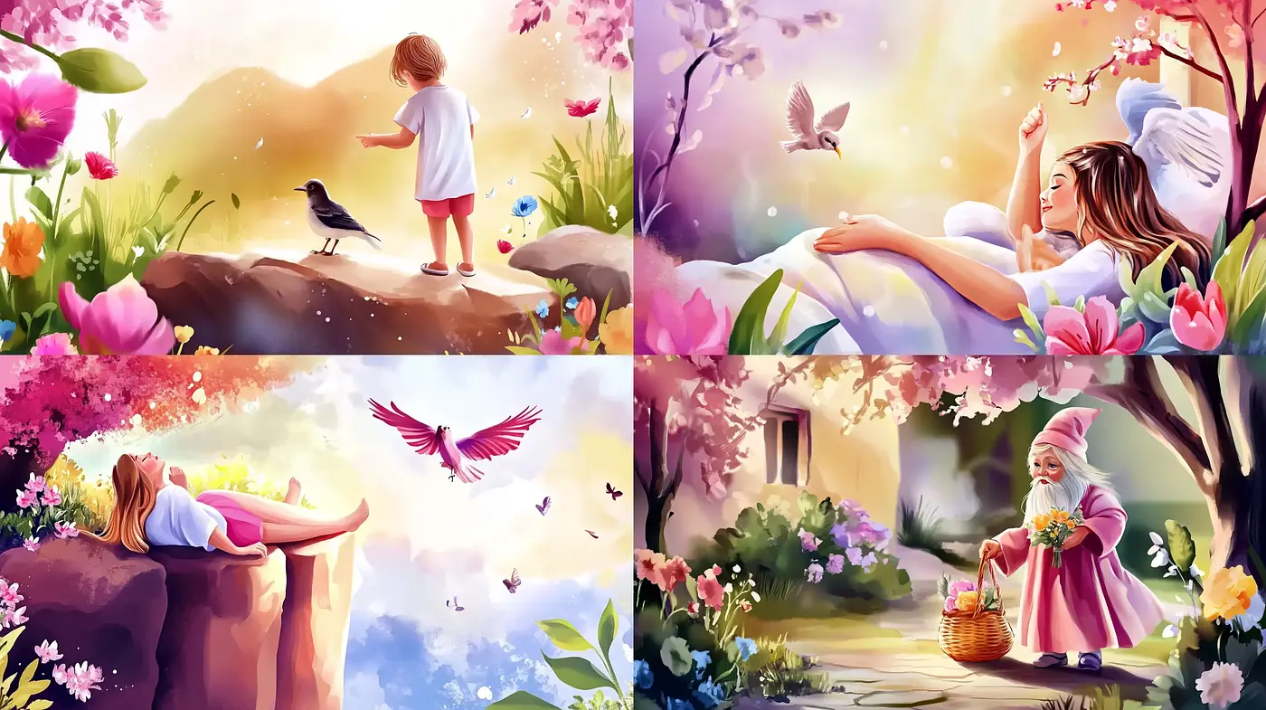 Enchanting Pastel Dreamscape with Whimsical Nature - Midjourney sref style