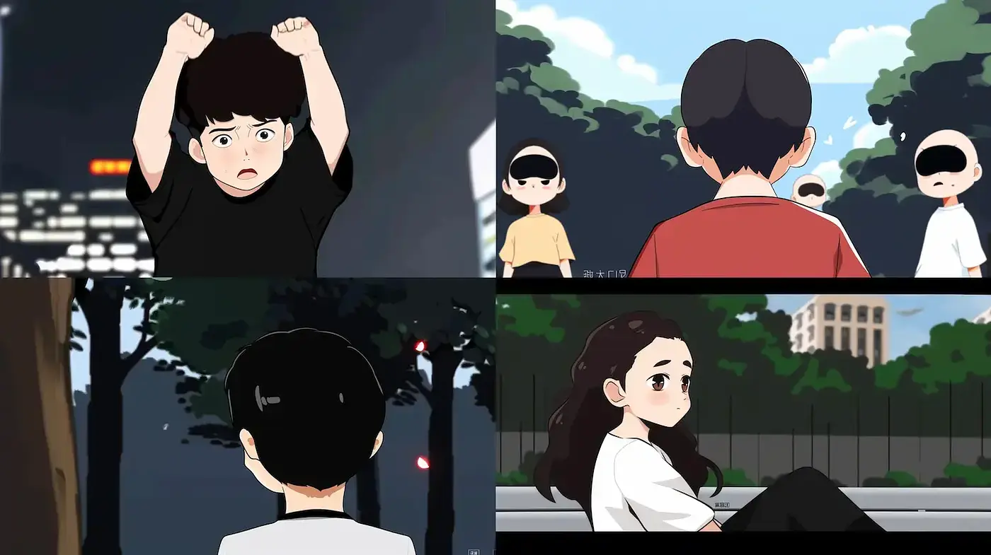 Consistent Anime-Inspired Vivid Storyboard Illustrations - Midjourney sref style