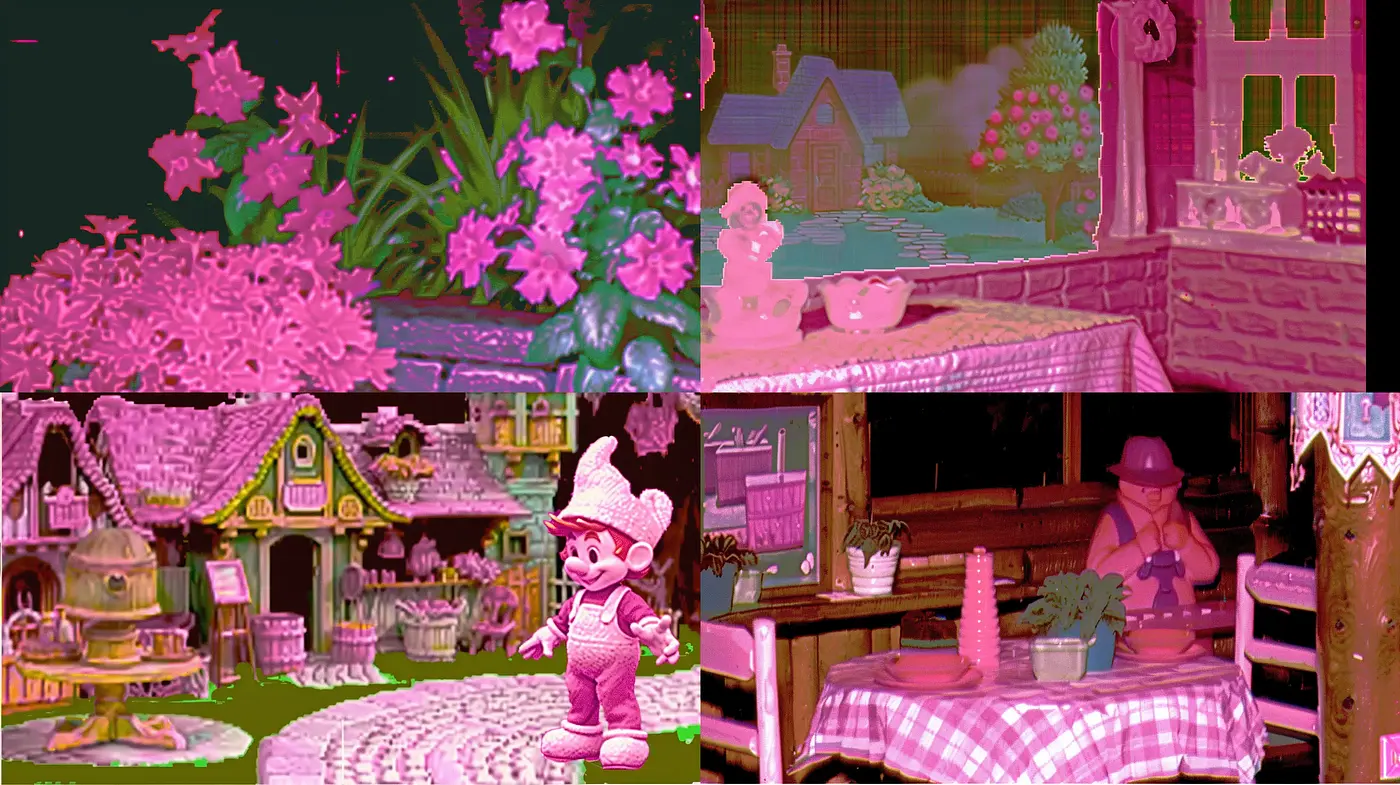 Dreamscape Neon Nostalgia: A Retro-Futuristic Fantasy Blend - Midjourney sref style