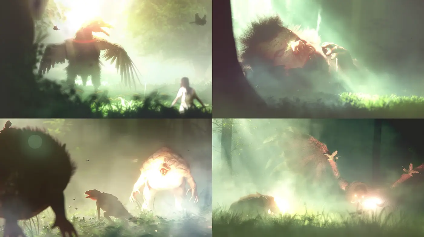 Ethereal Forest Dreamscape in Luminescent Hues - Midjourney sref style