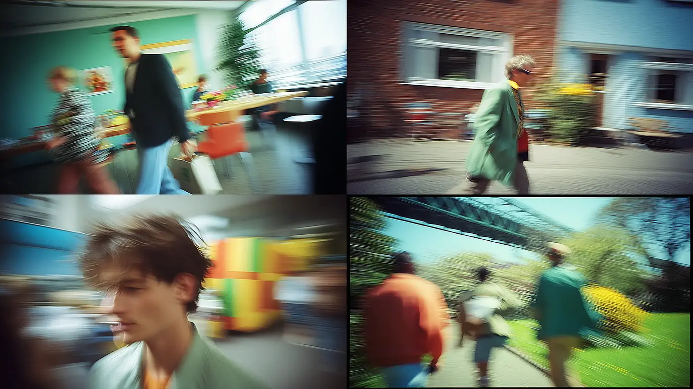 Dynamic and Vivid Impressionistic Movement in Contemporary Scenes - Midjourney sref style