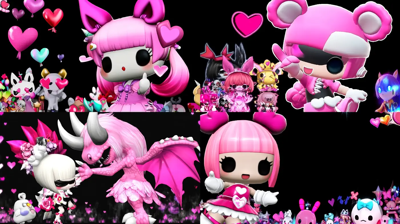Playful Saturations of Kawaii Influence with a Digital Gloss - Midjourney sref style
