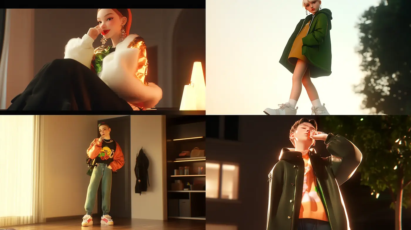 Warm Hues and Modern Serenity: A Digital Art Style Blending Nostalgia with Contemporary Fashion - Midjourney sref style