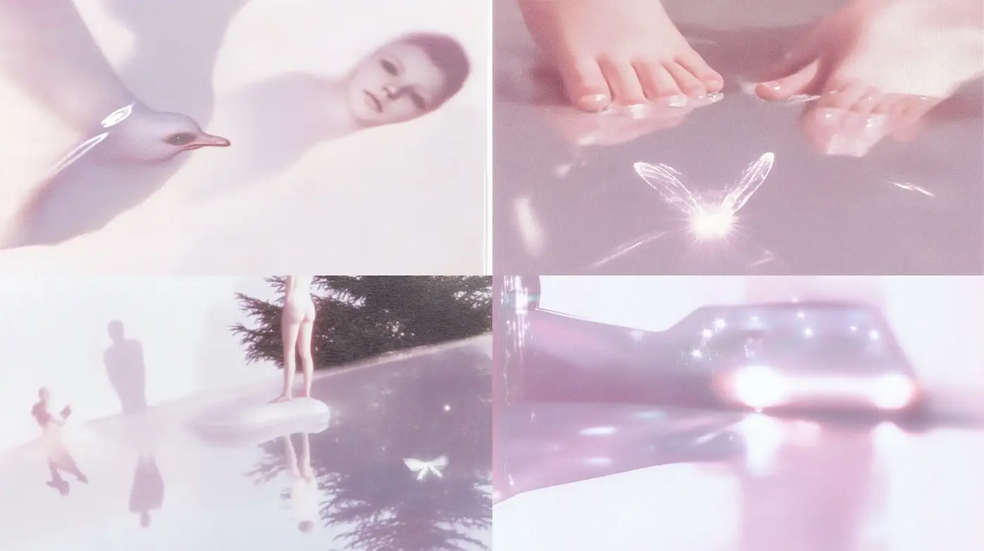 Ethereal Dreamscapes with Surreal Luminosity and Soft Vintage Overtones - Midjourney sref style