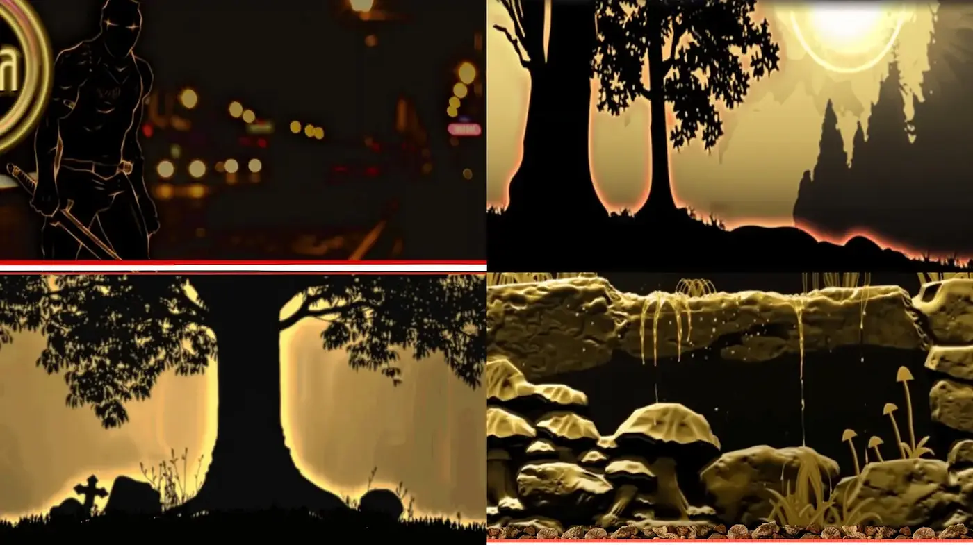 Stylized Silhouetted Landscapes with a Vintage Appeal - Midjourney sref style