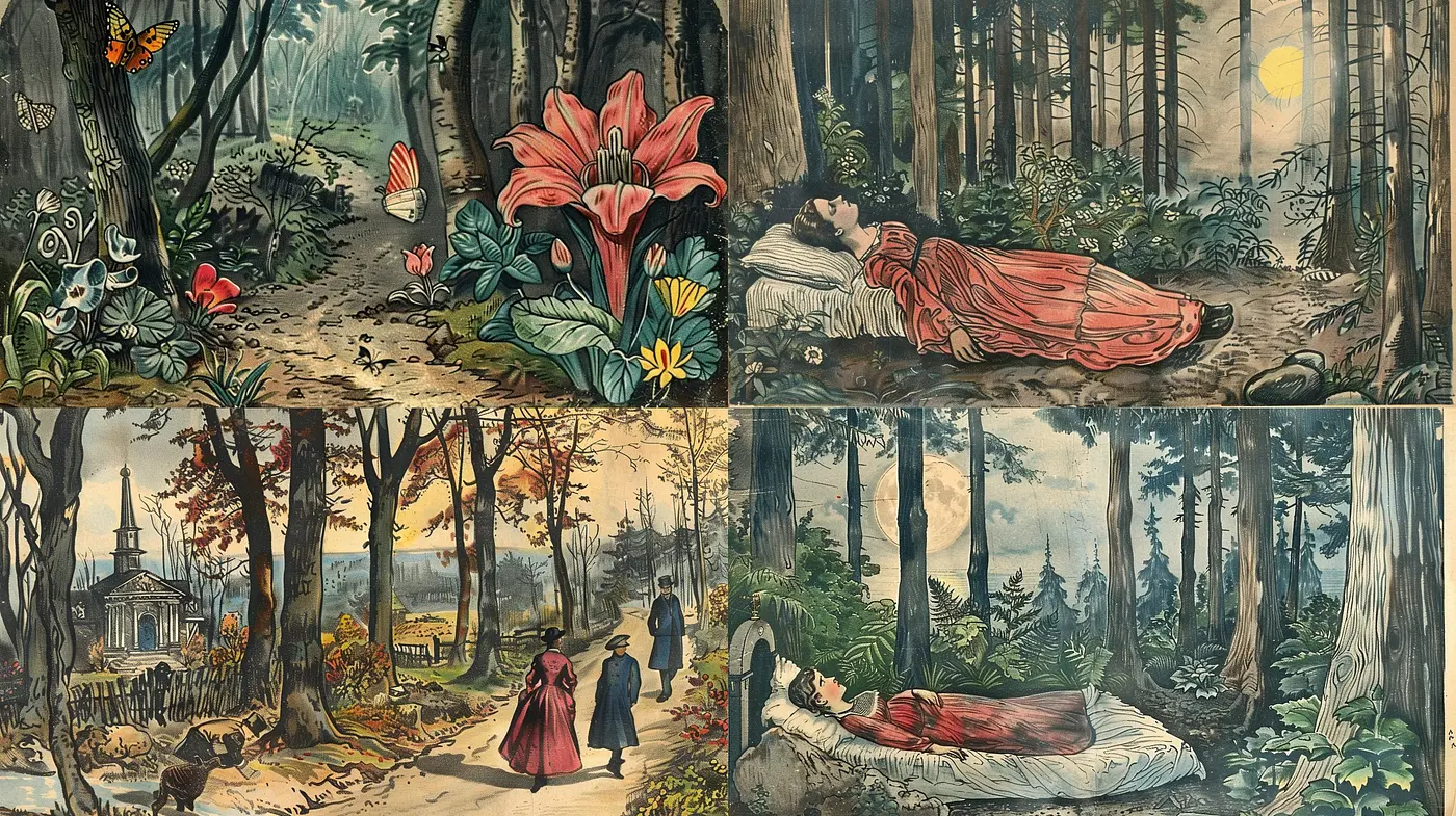 Ethereal Dreamscape: A Harmonious Fusion of Vintage Illustration and Nostalgic Chromatics - Midjourney sref style
