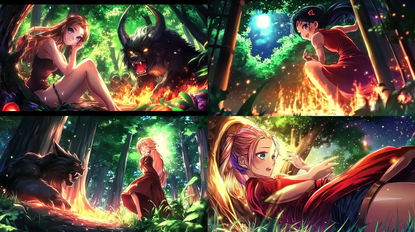 Luminous Fantasia: Vivid Anime-Inspired Dreamscapes - Midjourney sref style