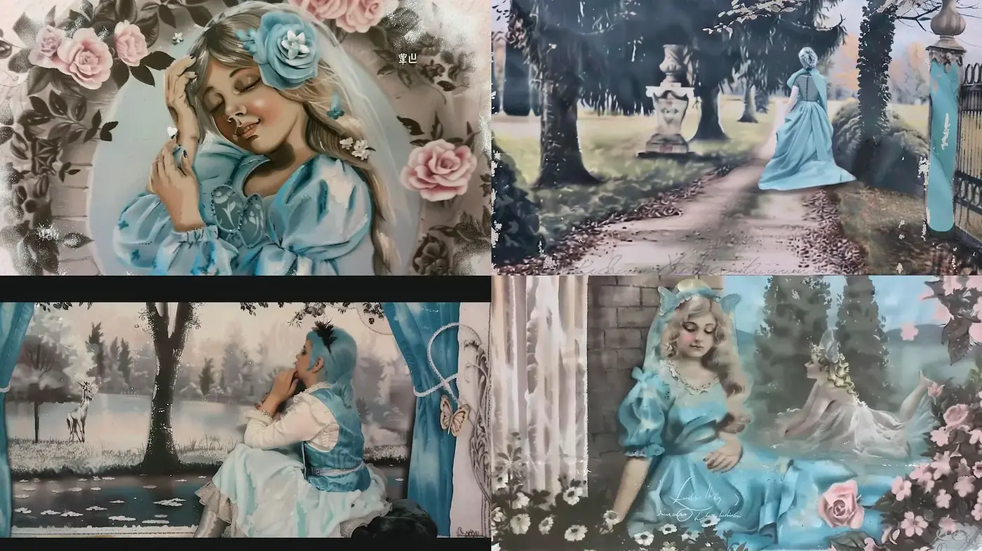 Dreamy Pastoral Romance with Vintage Aesthetics - Midjourney sref style