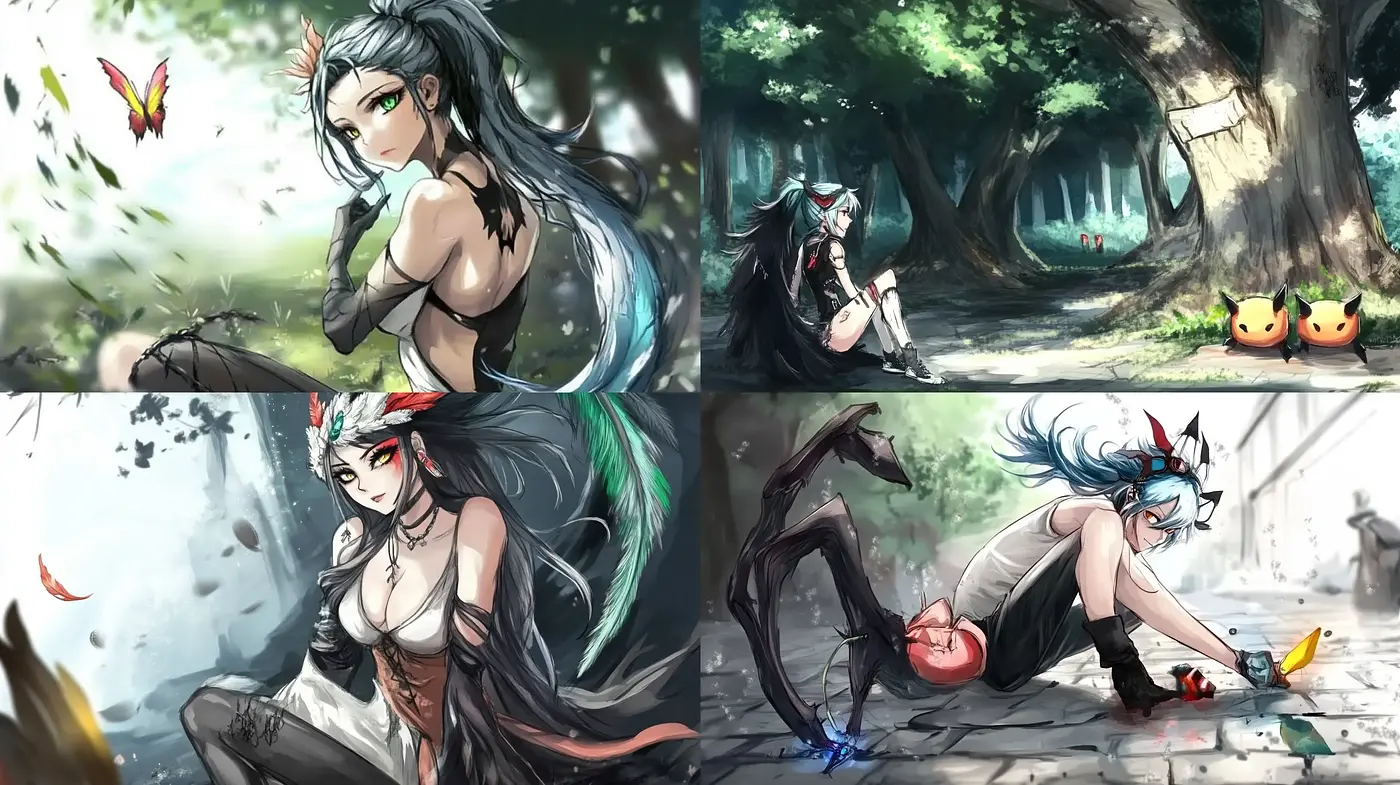 Ethereal Anime-Inspired Fantasy Art with Vivid Storytelling Elements - Midjourney sref style