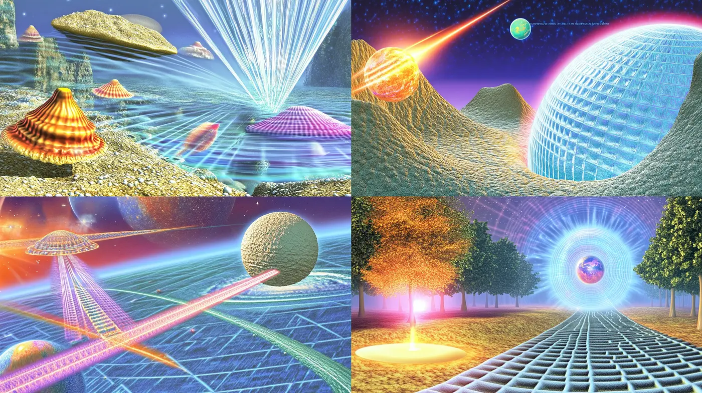 Surreal Synthwave Dreamscape Fusion - Midjourney sref style