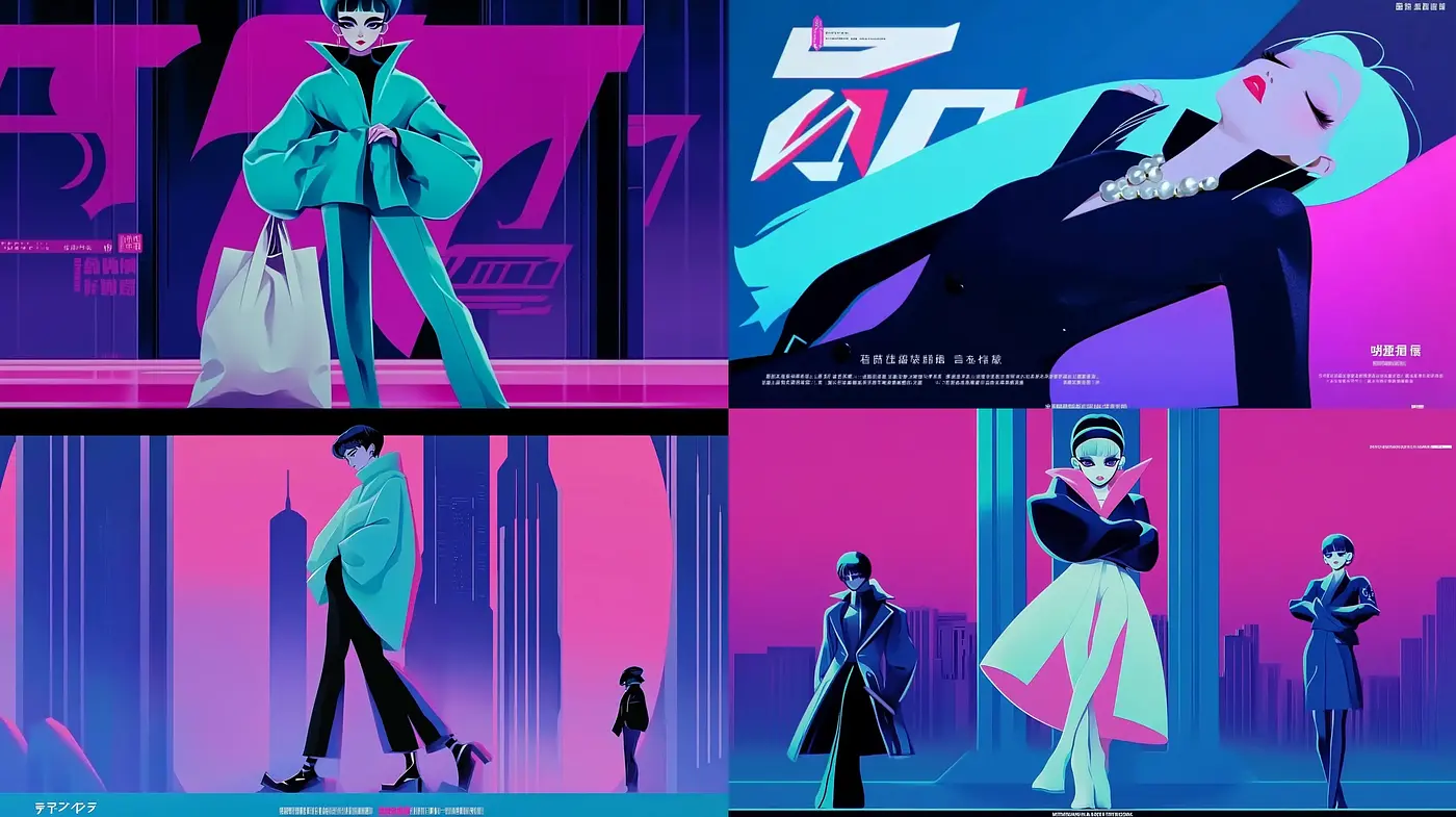 Neon Noir Elegance with a Cyberpunk Ethos - Midjourney sref style