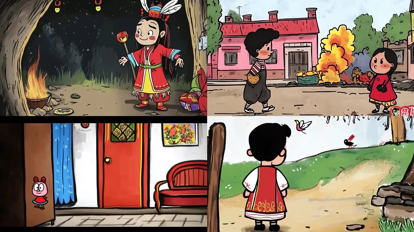 Enchanting Animated Storybook Illustration Style - Midjourney sref style