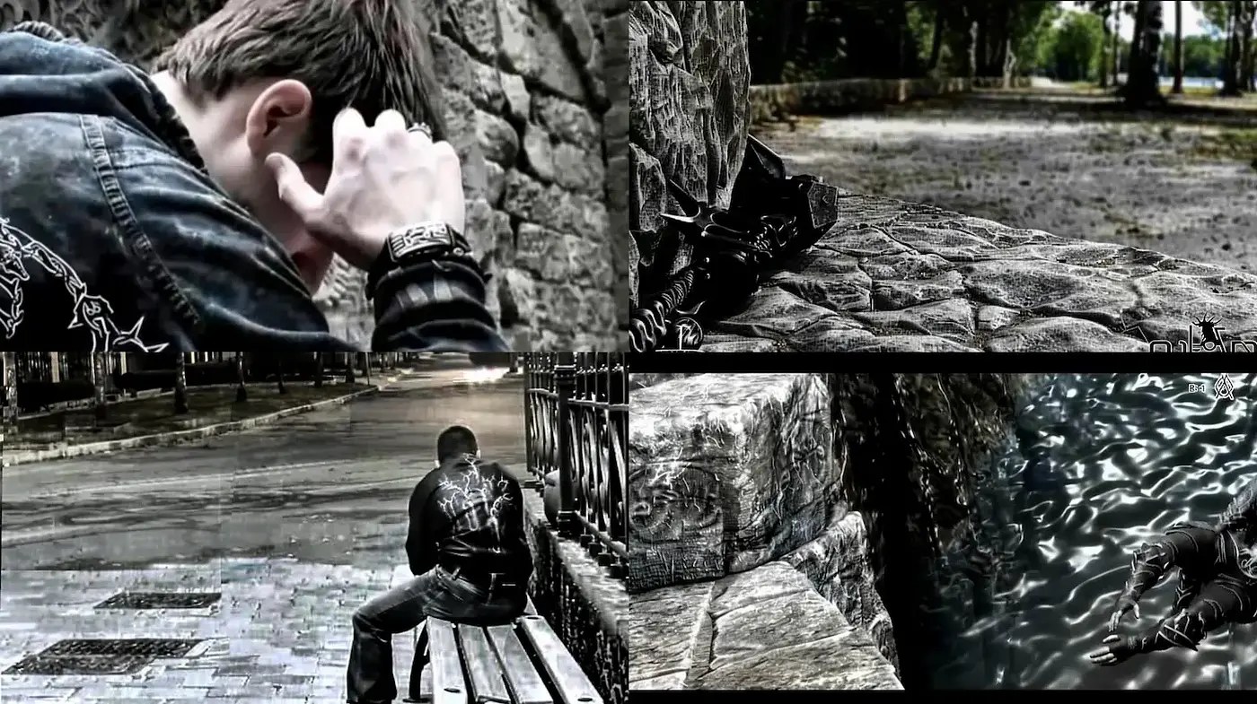 Dramatic and moody urban aesthetic with textured depth - Midjourney sref style