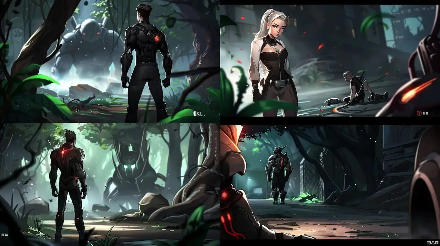 Rich Character Design with a Modern Futuristic Aesthetic - Midjourney sref style