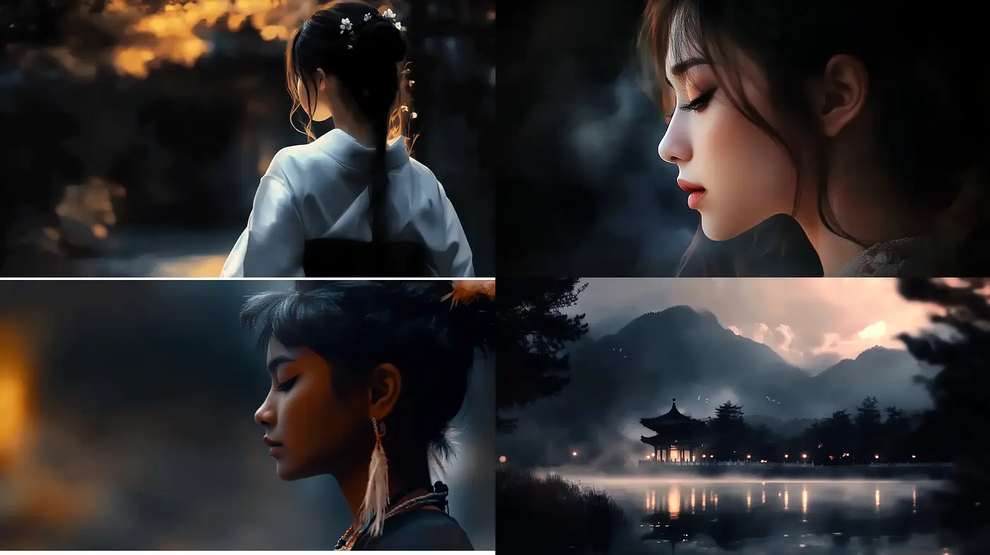 Twilight Serenity: A Fusion of Digital Artistry and Ethereal Imagery - Midjourney sref style