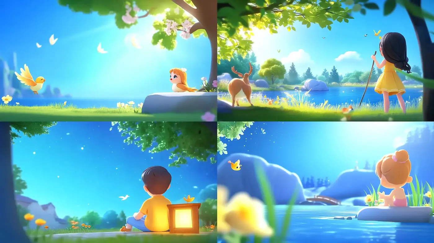 Serene Pastoral Vistas: A Study in Tranquil Anime-Inspired Scenery - Midjourney sref style