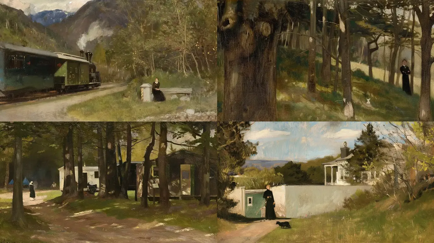 Rustic Elegance: A Homage to Serene Landscape Realism - Midjourney sref style
