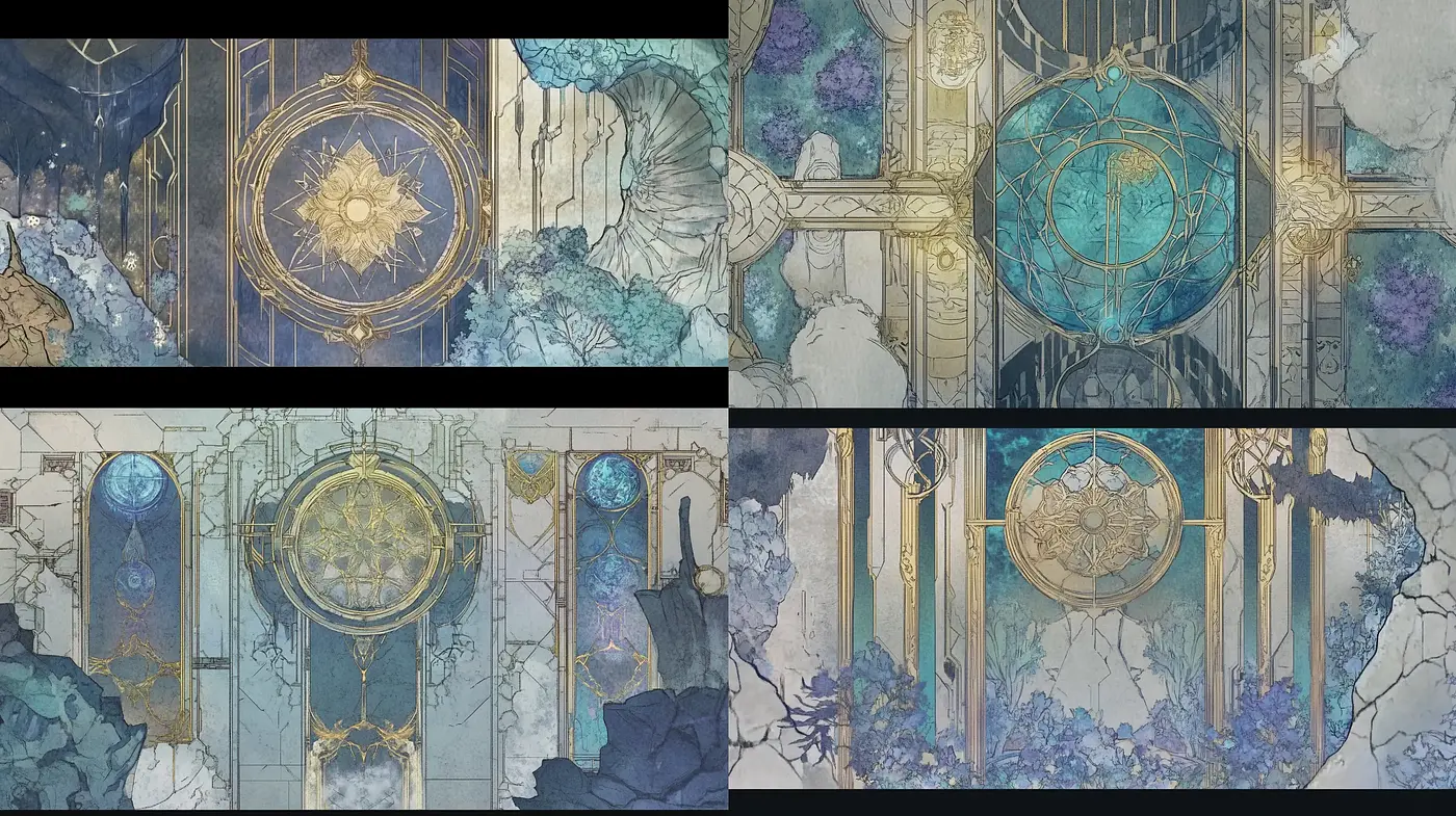 Ethereal Art Nouveau Visions with a Mystical Atmosphere - Midjourney sref style