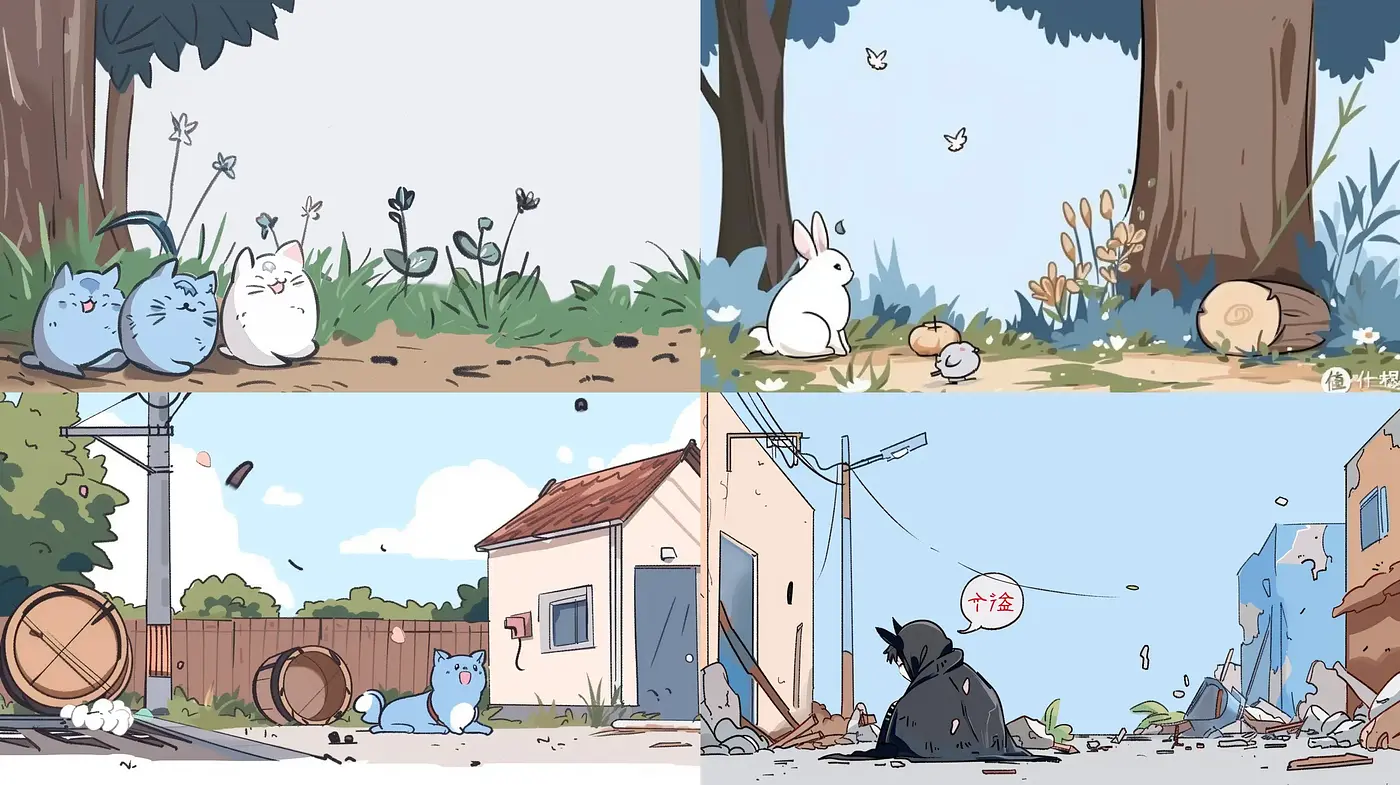 Serene Pastel Storyboard Illustrations - Midjourney sref style