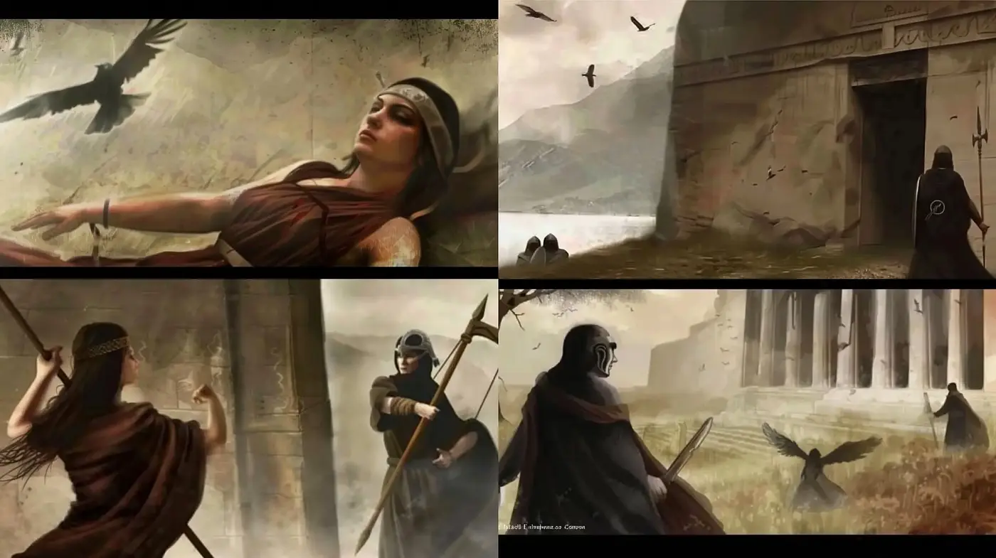 Epic Tales of Ancient Heroism: A Homage to Dark Romanticism - Midjourney sref style