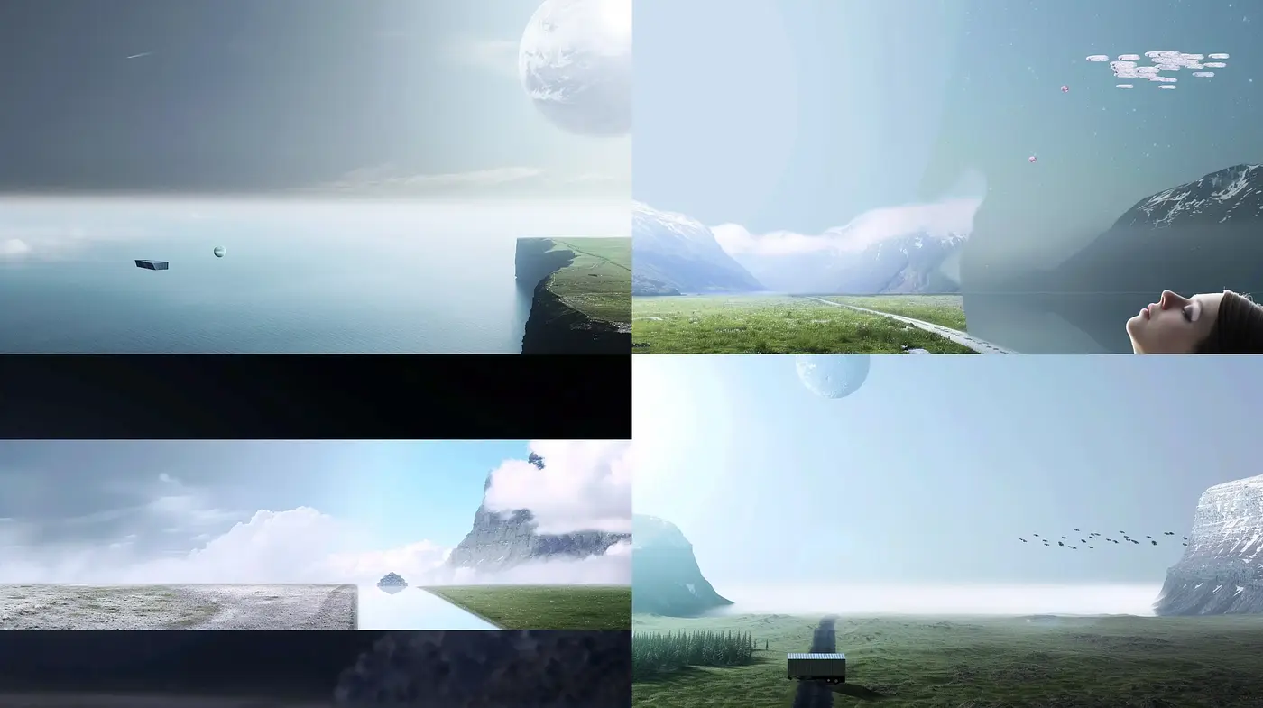 Ethereal Serenity: A Fusion of Soft Sci-Fi and Sublime Landscapes - Midjourney sref style