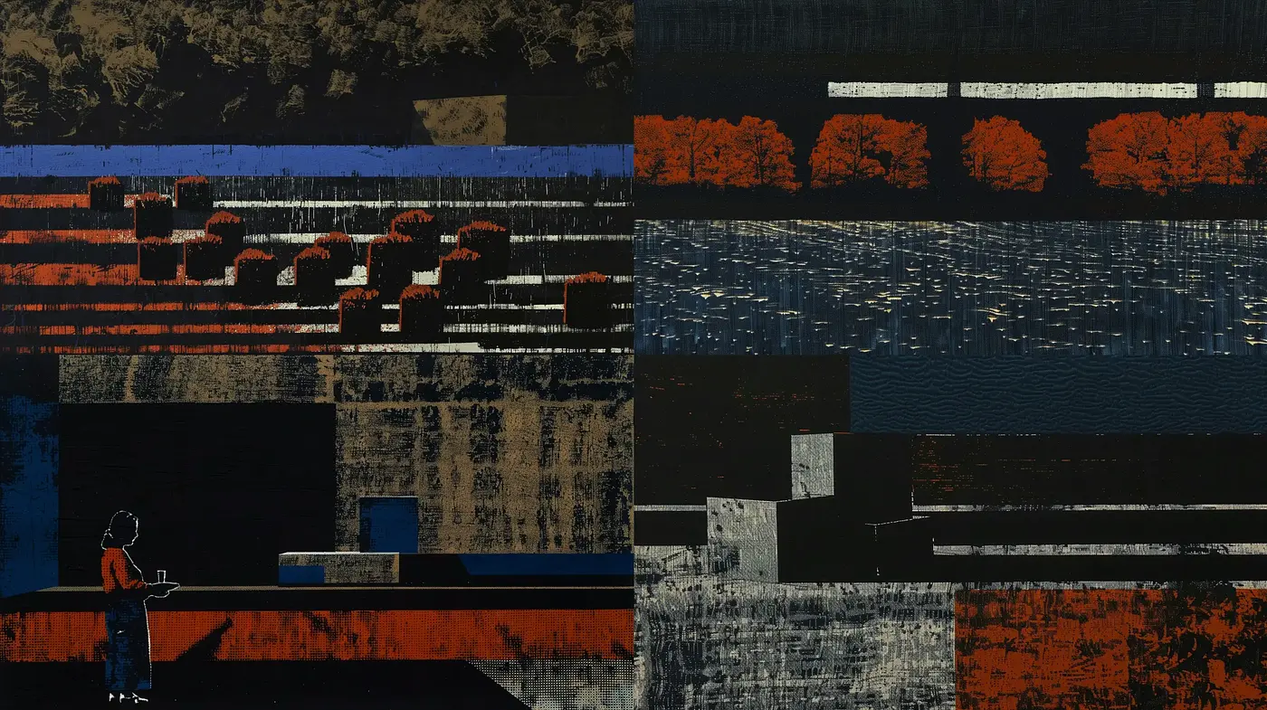 Abstract Textural Symmetry with Expressionist Undertones - Midjourney sref style