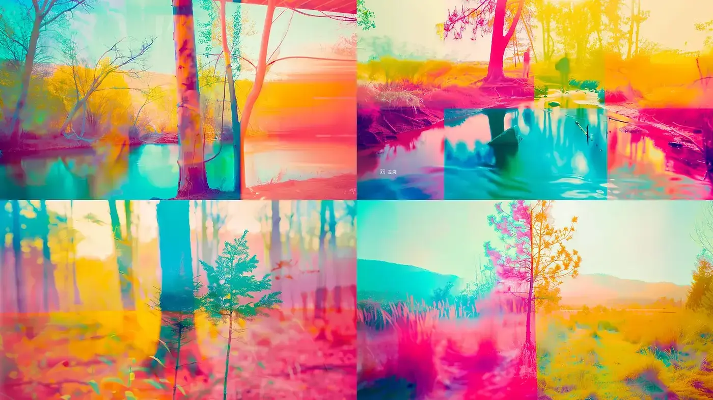 Surreal Chromatic Harmonies in Nature - Midjourney sref style