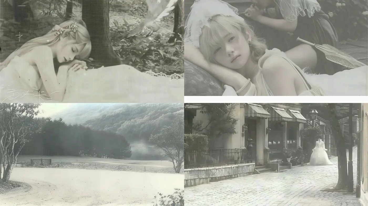Ethereal Monochromatic Dreamscape: A Homage to Vintage Textural Unity - Midjourney sref style