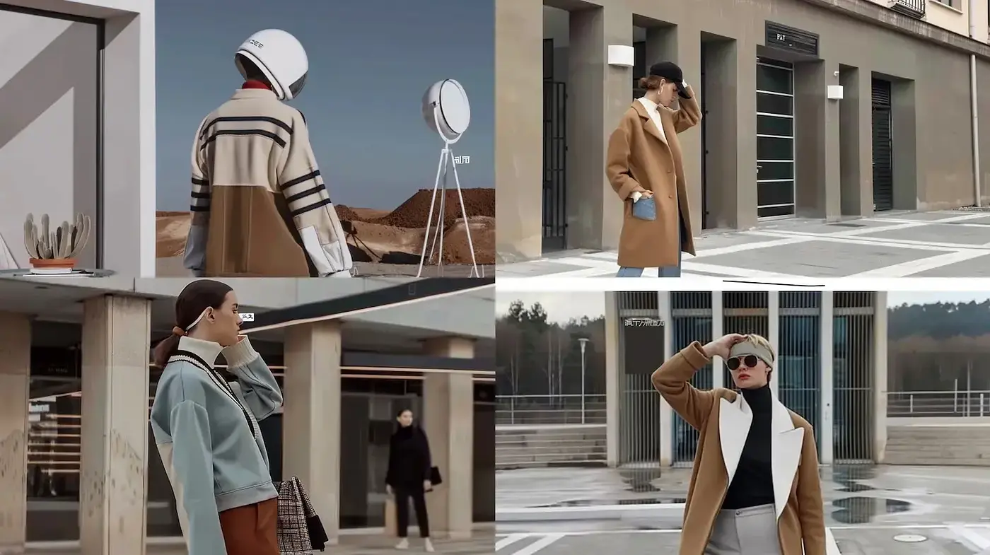 Elegant Urban Fashion with Futuristic Touch and Clean Lines - Midjourney sref style