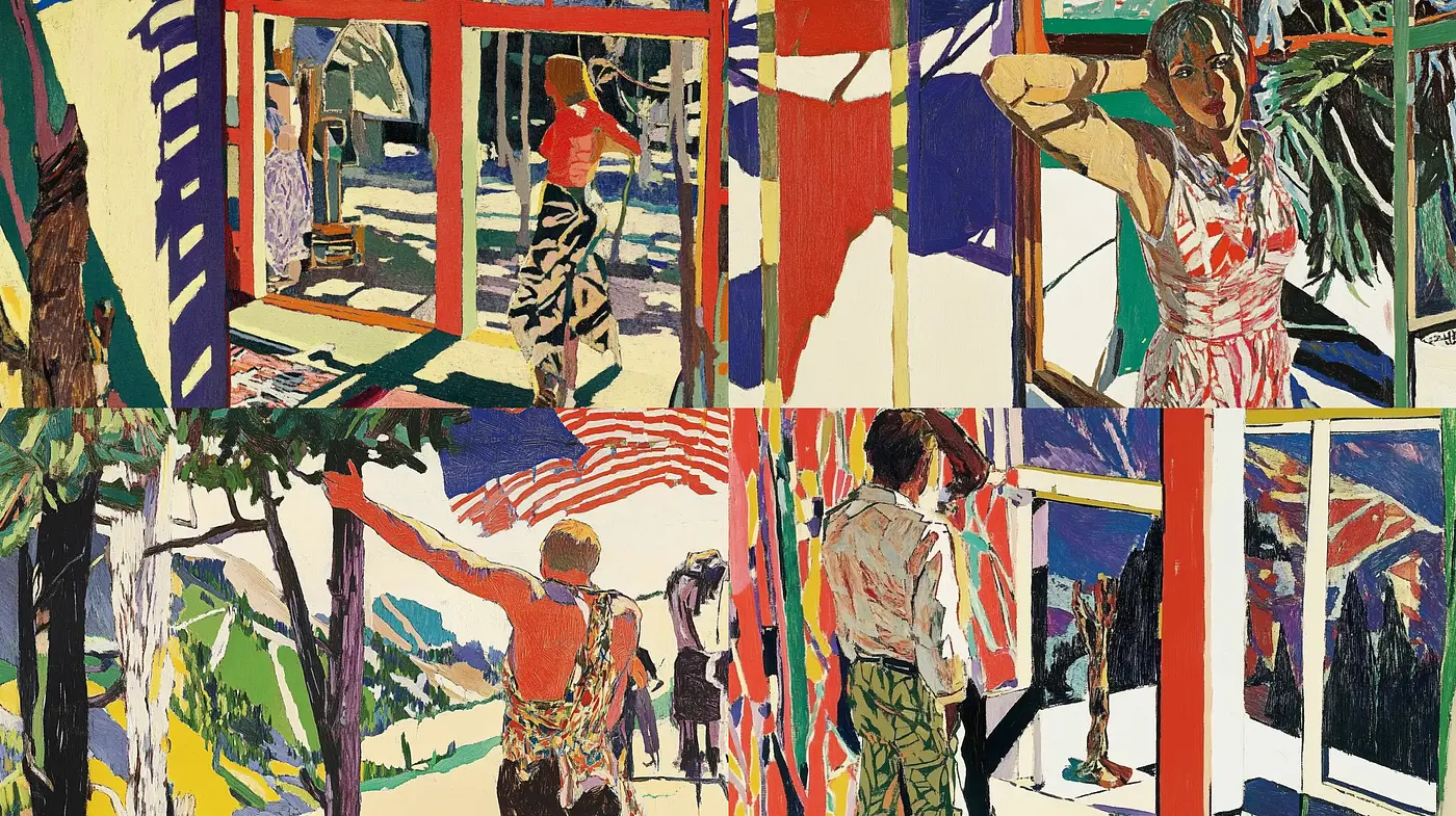 Energetic Expressionist Strokes Infused with Fauvist Color Vibrancy - Midjourney sref style