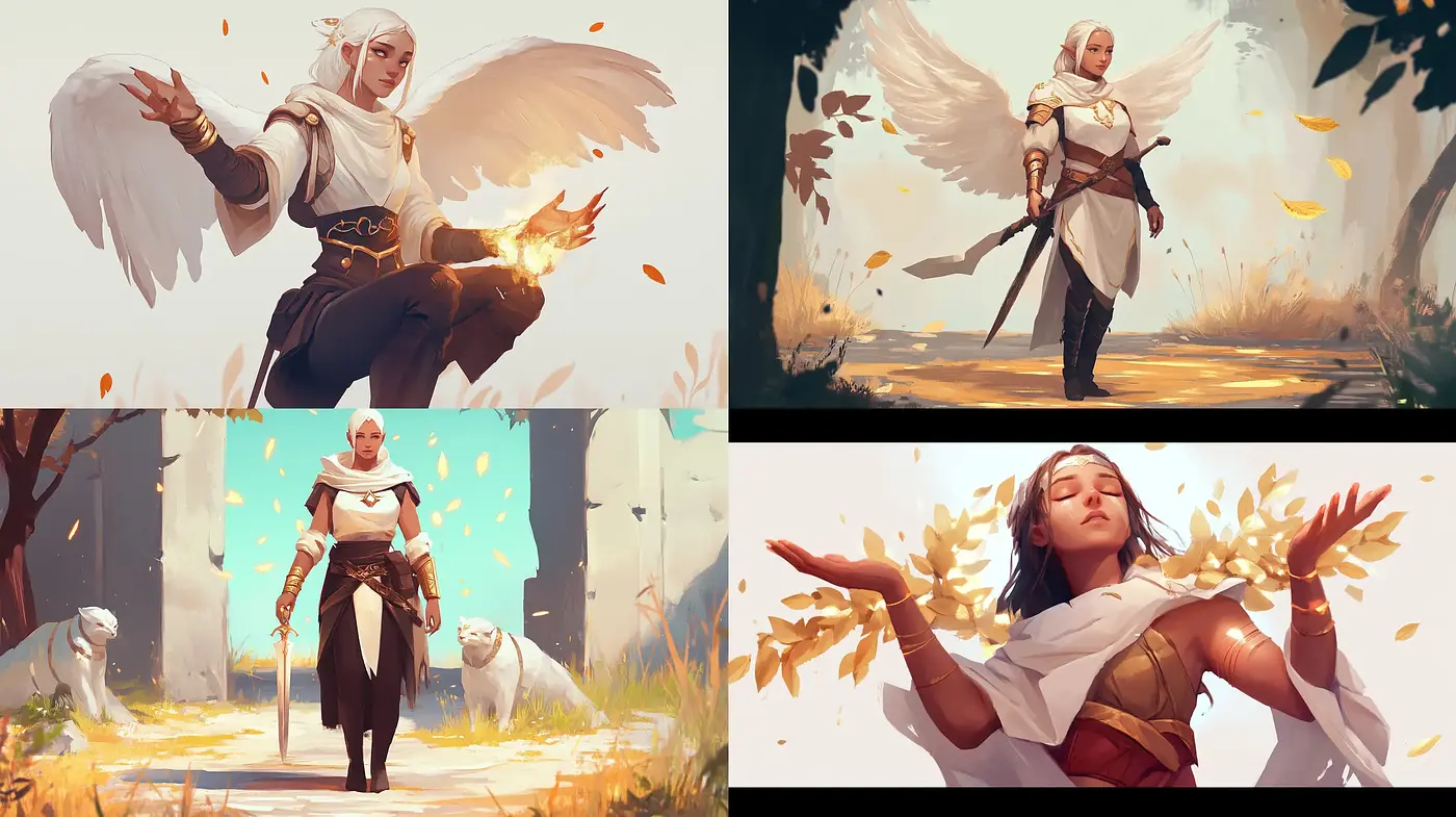 Ethereal Autumnal Fantasy with Warm Color Harmony - Midjourney sref style