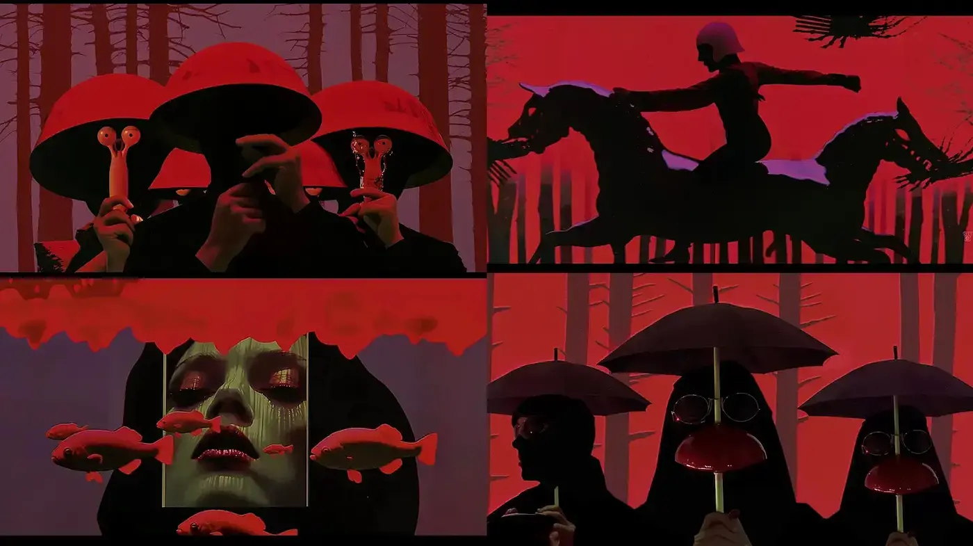 Striking Visceral Imagery with a Foreboding Atmosphere - Midjourney sref style