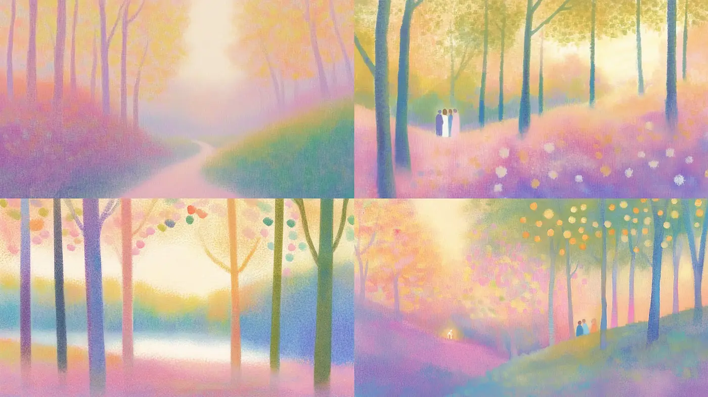 Ethereal Pastel Vistas: A Homage to Dreamlike Impressionism - Midjourney sref style