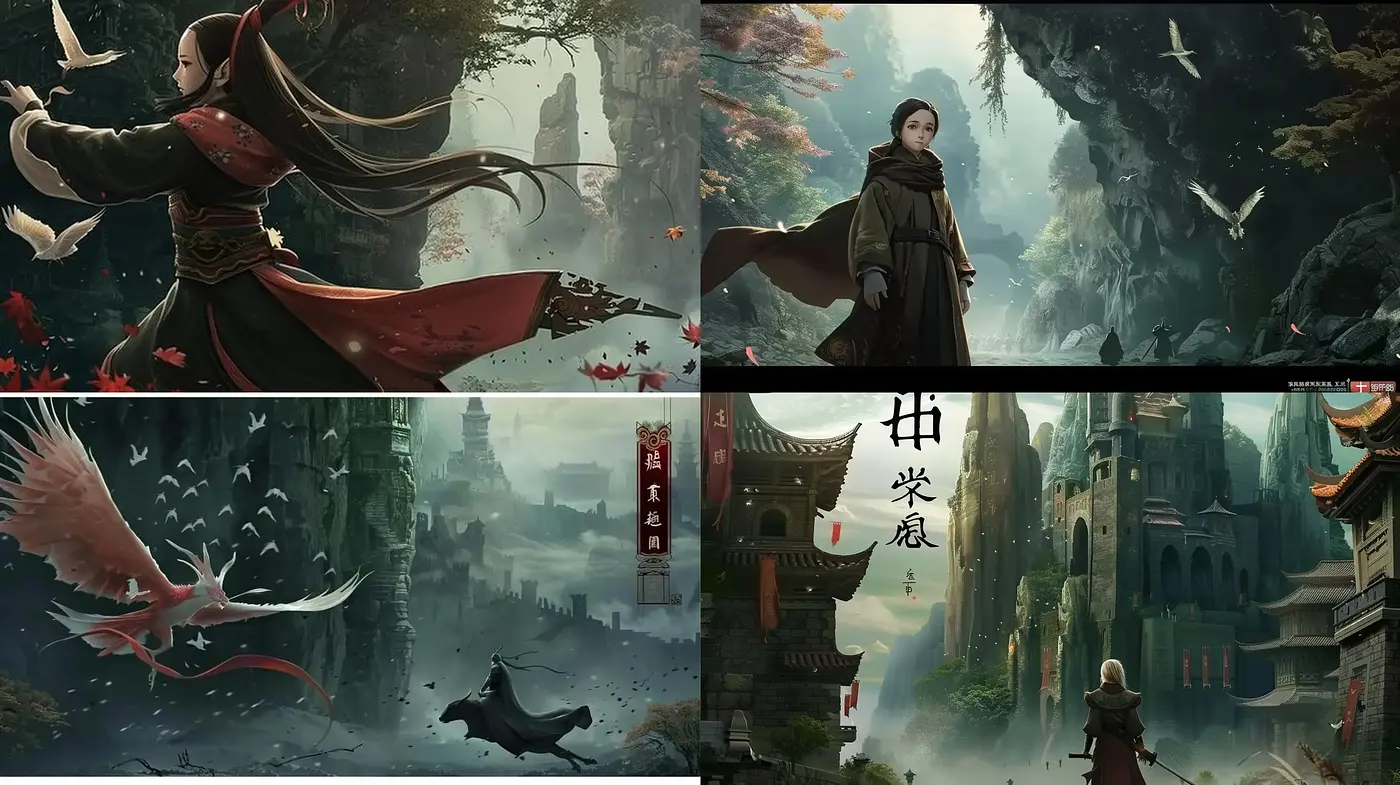 Enigmatic Elysian Dreams in a Cinematic Fantasy Style - Midjourney sref style