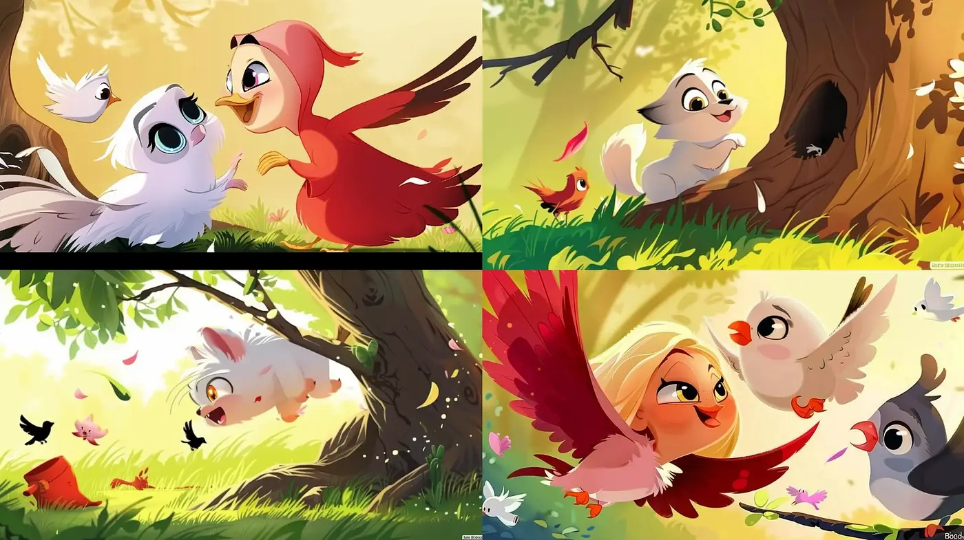 Enchanting Woodland Harmony: A Vivid and Whimsical Animation Style - Midjourney sref style