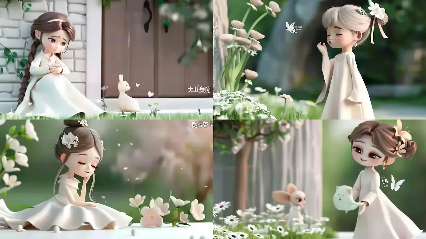 Dreamy Whimsical Illustrations with a Touch of Nature - Midjourney sref style