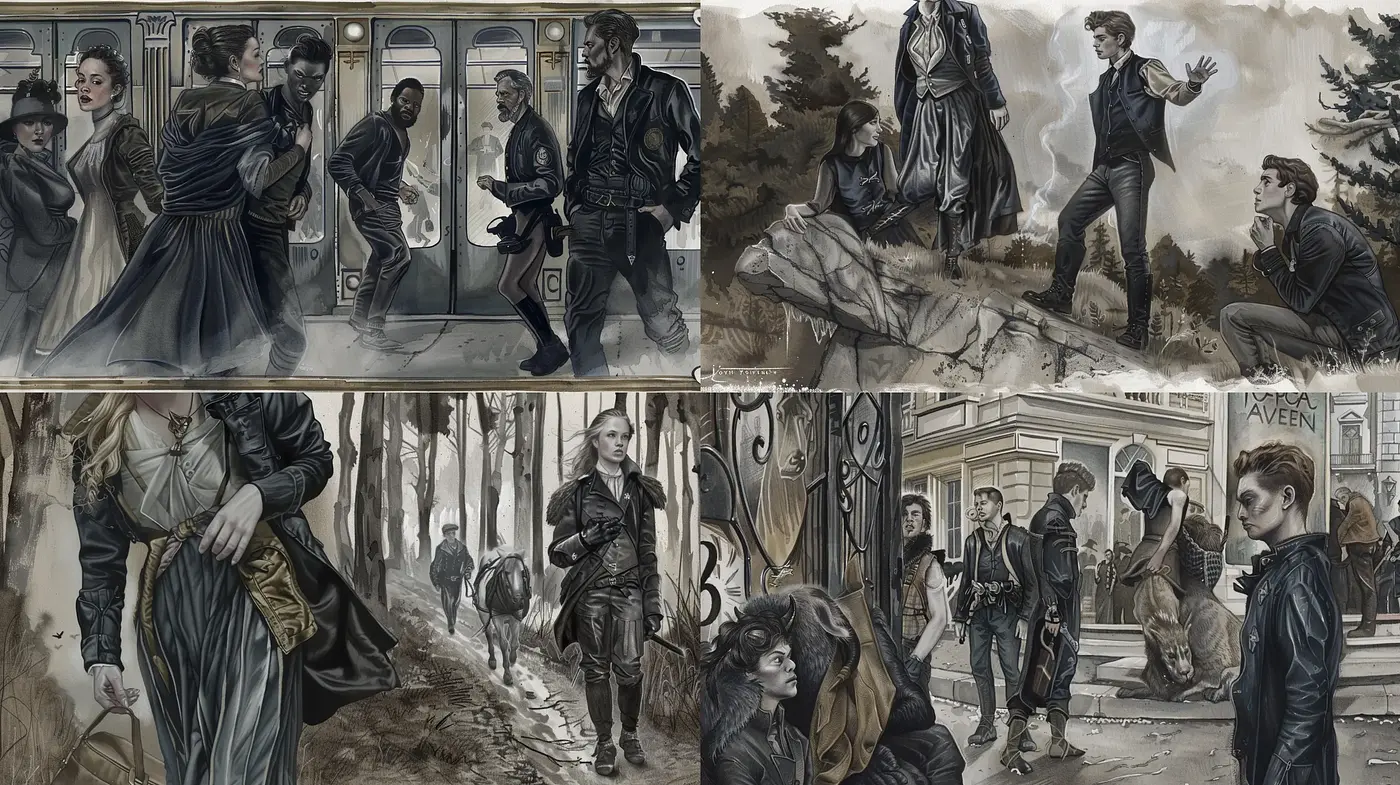 Monochromatic Timeless Elegance: A Fusion of Modern and Historical Motifs - Midjourney sref style