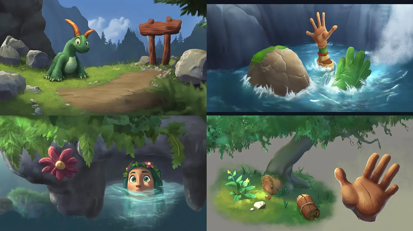 Enchanted Forest Whimsy - Consistent Elements of Fantasy and Animation - Midjourney sref style