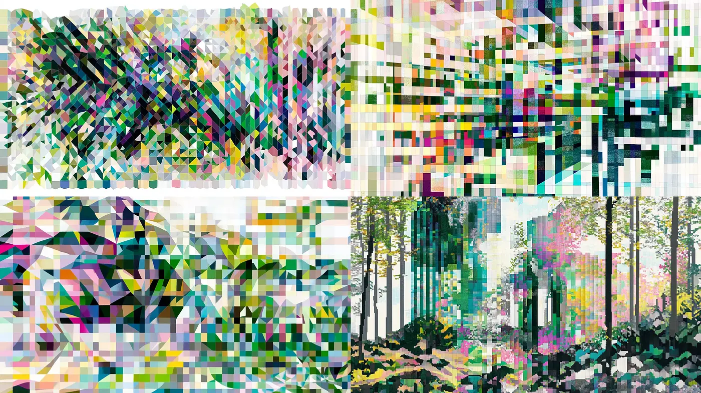 Fragmented Chromatic Symphony - Midjourney sref style