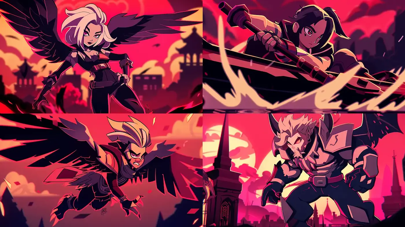 Dynamic and bold graphic art with a vibrant and intense atmosphere - Midjourney sref style