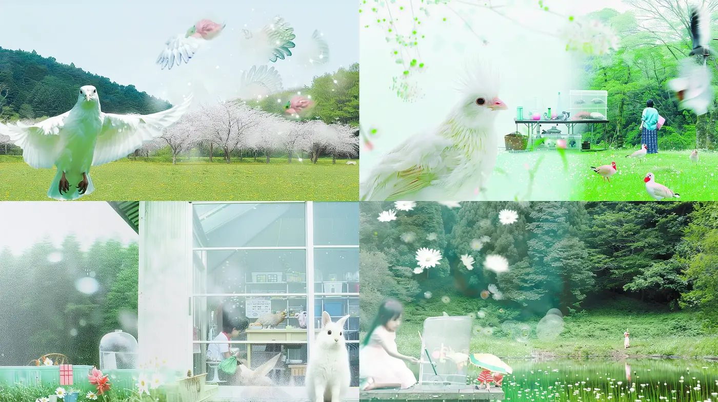 Ethereal Spring Harmony: A Serene Pastel Dreamscape - Midjourney sref style