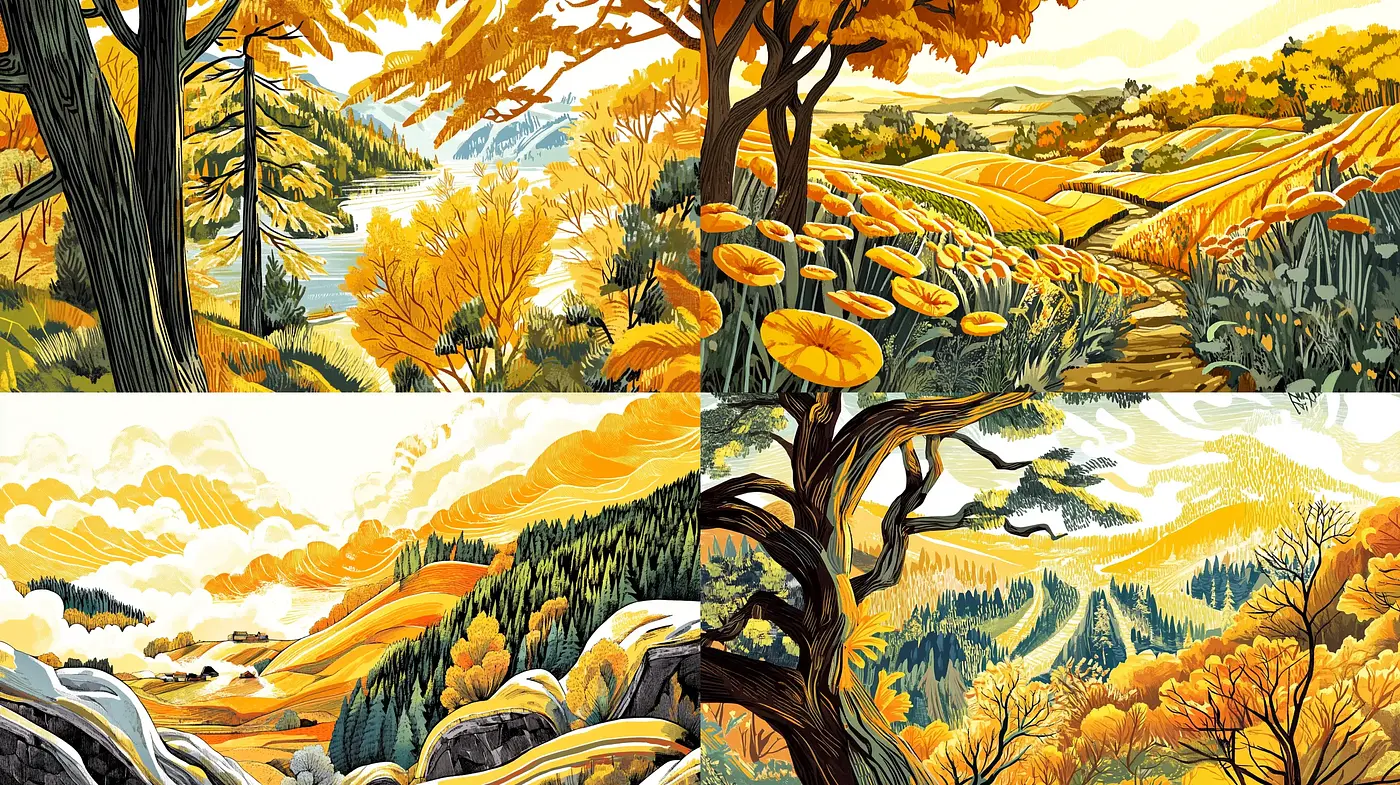 Golden Era Arcadia: Homage to Nature in Art Nouveau - Midjourney sref style