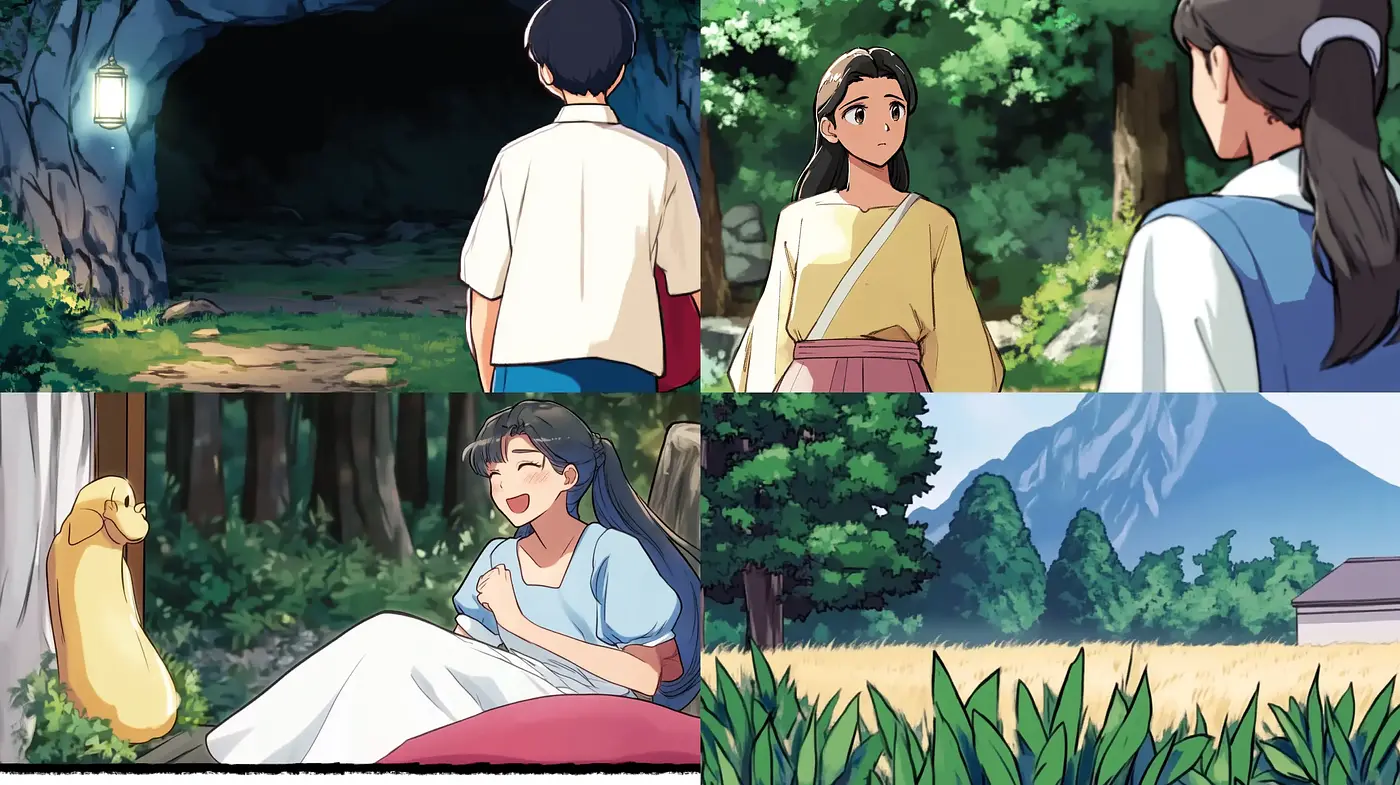 Consistent Pastoral Elegance in Anime-Inspired Digital Art - Midjourney sref style