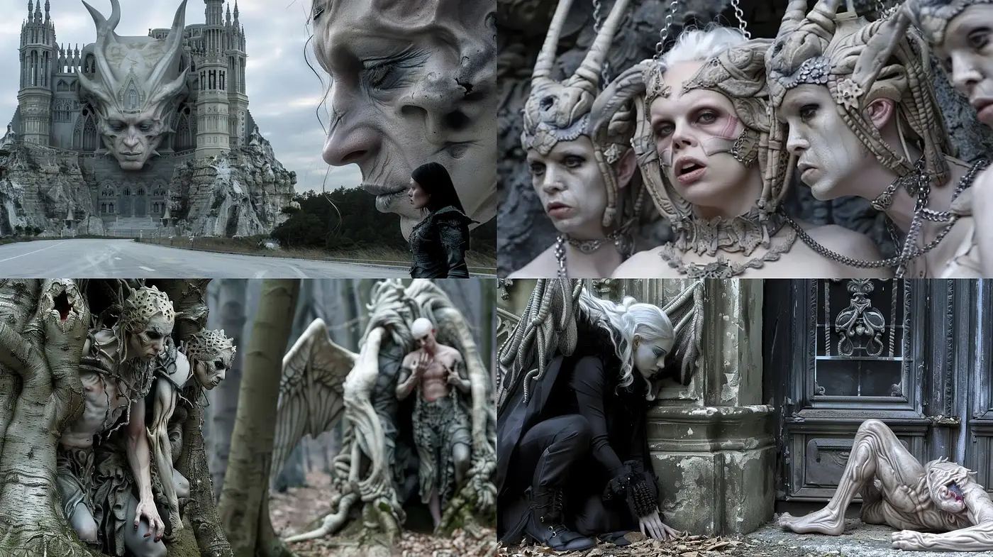 Ethereal Gothic Grandeur Inspired by Baroque and Fantasy Elements - Midjourney sref style