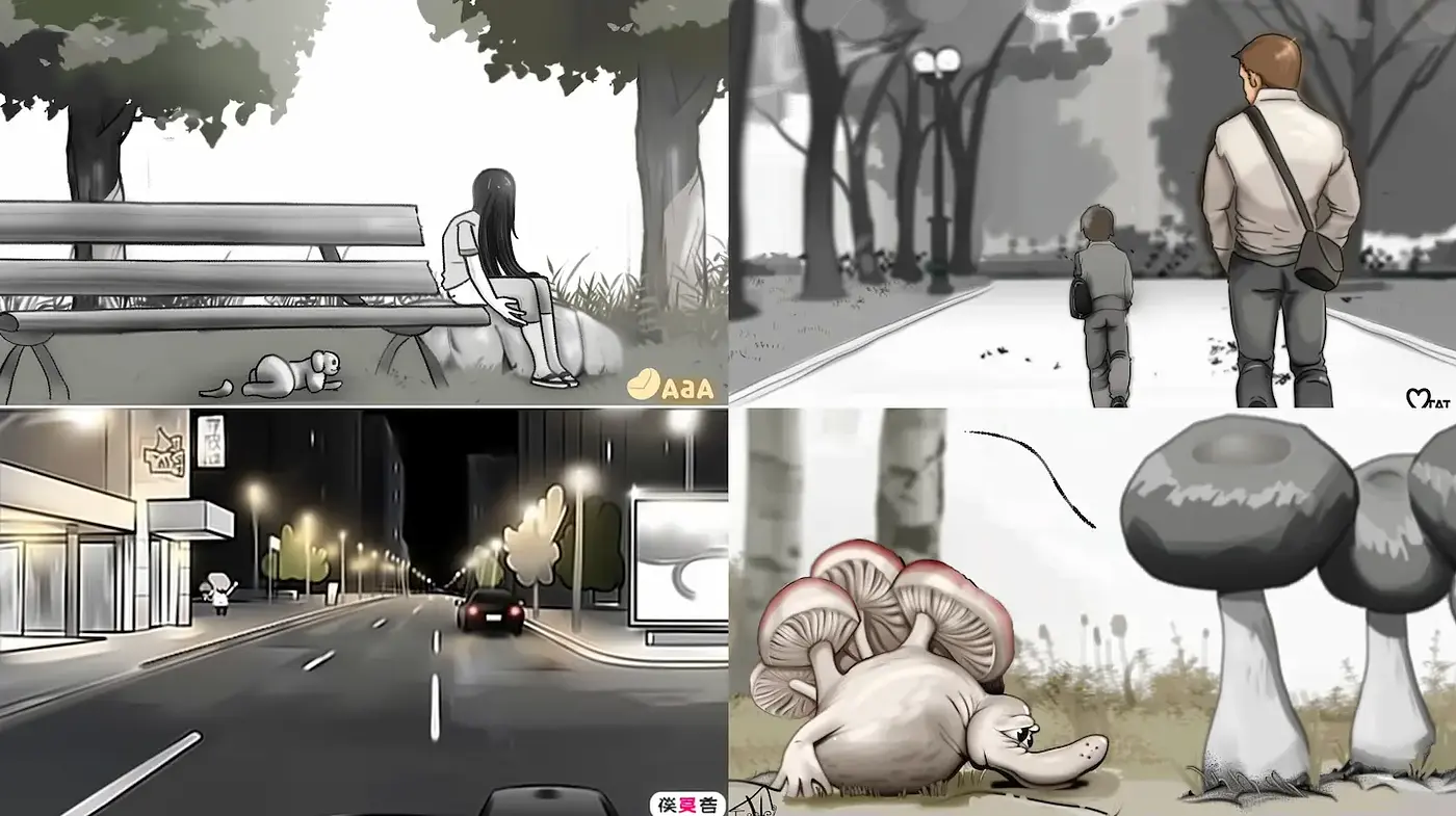 Whimsical Urban Scenes with a Touch of Nostalgia and Surrealism - Midjourney sref style